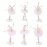 Figura De Bailarina De Ballet Para Adorno De Pastel, 6 Pieza