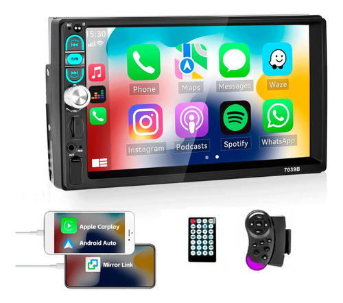 Estéreo Para Auto 7 Pulgadas 7039b Mp5 Carplay Android Auto