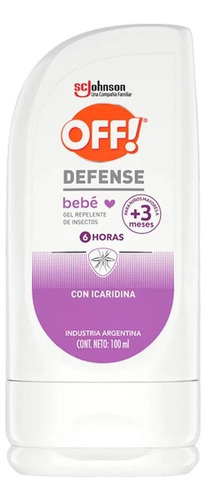 Off Repelente Para Mosquitos Defense Bebé +3 Meses 100ml