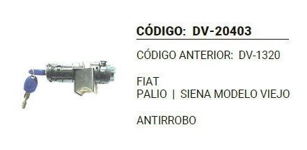 Llave De Contacto Y Arranque 1320 Fiat Palio Siena Mod Viejo