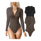 Body Sexy Informal Con Cremallera For Mujer, Manga Larga,