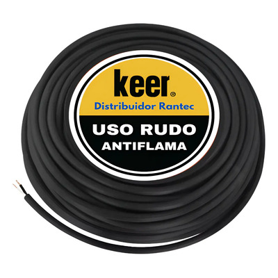 50 Metros De Cable Uso Rudo 2x10 Calibre 10 Antiflama Cubier Negro | Envío gratis