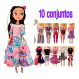 Muñeca Isabela + 10 Conjuntos De Ropa Encant0 