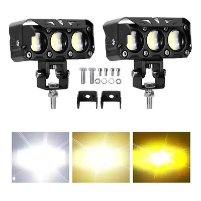 Faros Auxiliares Luz Doble Color Led 80w Para Auto Moto 2pcs | MercadoLibre