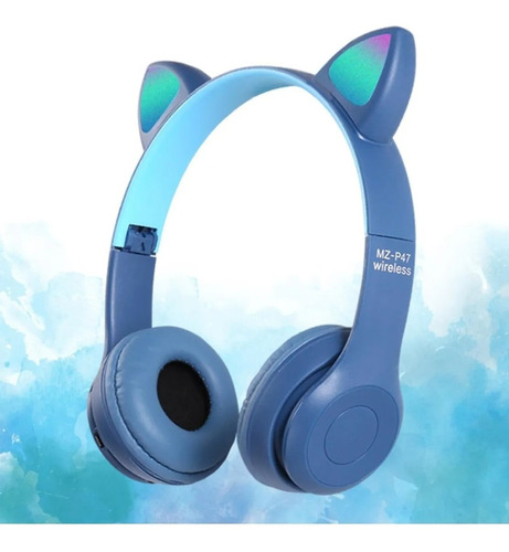 Audifonos On-ear Bluetooth Diseño Orejas De Gato Colores