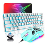 Combo Mecánico De Teclado Y Mouse Para Juegos Del 60% Con Mi