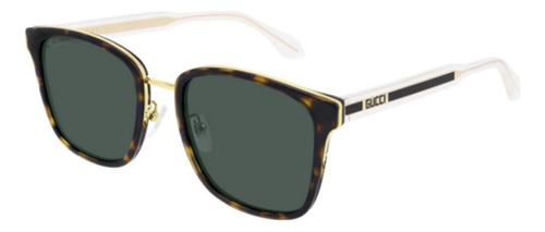 Gucci Gg0563skn 002 New Square Shape Carey Dorado