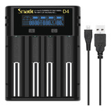 Snado - Cargador Inteligente Universal 18650, Pantalla Lcd P