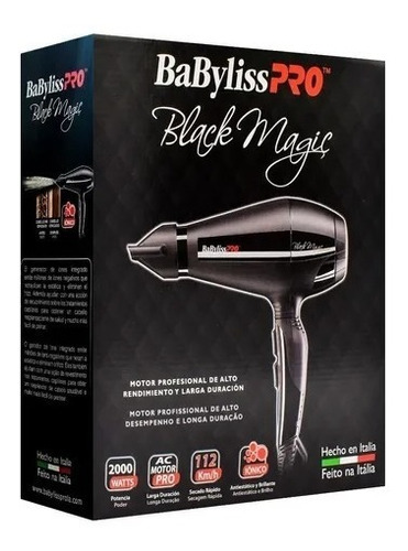 Secador Babyliss Pro Black Magic 2000w