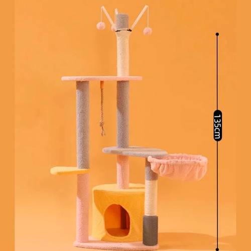 Arranhador Para Gatos Árvore Torre De Gato Colorida Casinha