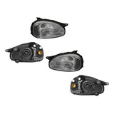 Par Faros Chevy 1994-1995-1996 F/crom Rayado Vidrio 5p Opt