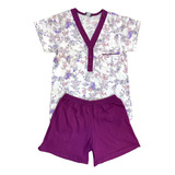 Pijama Mujer Verano Remera Short Algodon Talle 1, 2, 3