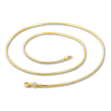 Cadena 55 Cm Serpiente 1,5 Mm Color Oro Acero Hombre Y Mujer