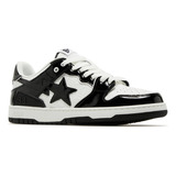 Sneakers A Bathing Ape Bape Sk8 Sta Black White Dama