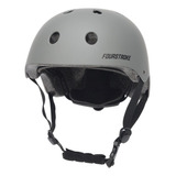 Casco Fourstroke Entry Ciclismo Skate Monopatin Rollers Color Gris Mate Talle L