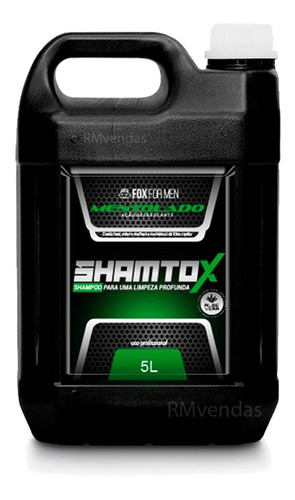 Shampoo Mentolado Barbearia 5l Fox For Men Profissional