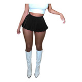 Minifalda Plisada Para Mujer Sexy Club High