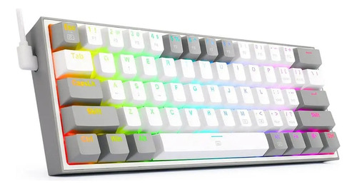 Teclado Gamer Redragon Fizz Pro K617 Rgb Usb Blanco Con Gris