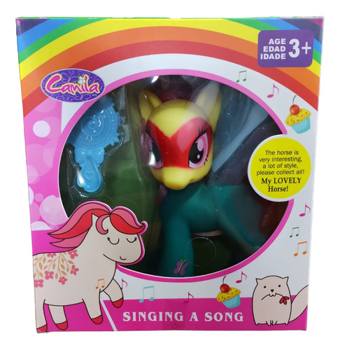 Pony 15cm Luz Sonido 6diseños Unicornio Pegaso Juguete Niñas