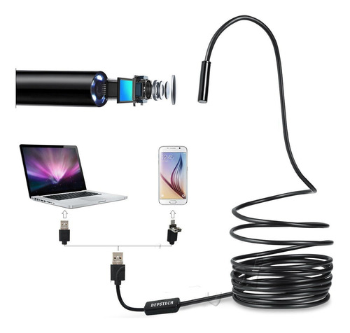  Camara Cable Endoscopica Micro/usb Led Celular Android 5m 