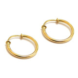 Brinco Argola De Ouro 18k Fio Redondo 15mm