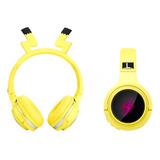 Fone Over-ear Headset Pokémon Pikachu Com Orelhas Som Top