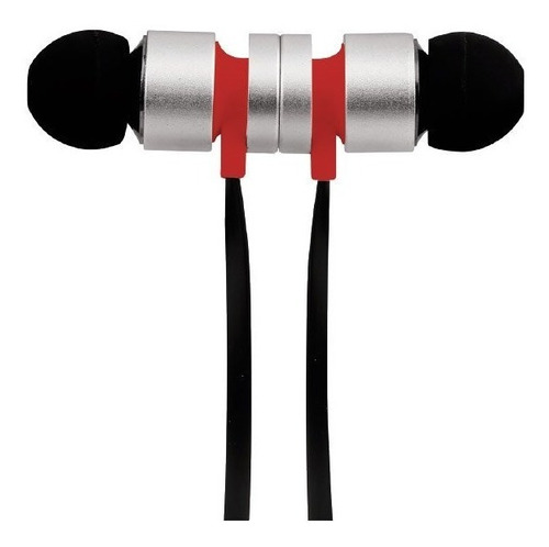 Audifonos Con Microfono Getttech Soft Mi-1220r, Plata/rojo