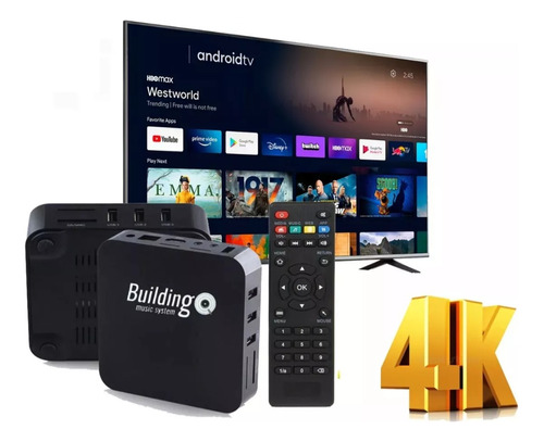 Tv Box Building Musicsystem Bms-mini-a 4k 1ªgeração 4k 32gb 