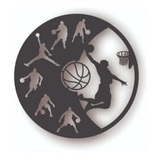 Cuadro Nba Basket Relieve Mdf Madera Calada 50x40cm 