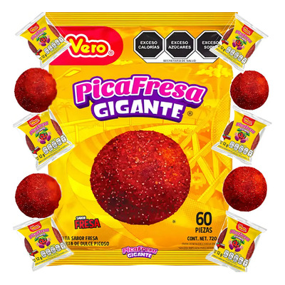 PICA FRESA GIGANTE 60 PIEZAS De 720 GR | MercadoLibre
