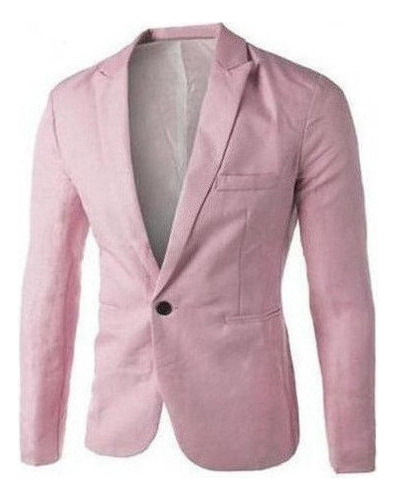 Blazer Informal De Manga Larga For Hombre, Chaqueta A