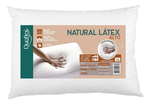 Travesseiro Duoflex Natural Látex 50x70x16