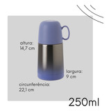 Garrafinha De Água Café Térmica Pequena Inox 250 Ml Squeeze Cor Vermelho