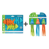 Calamares + Peces Kit Juego Buceo Juguete Pileta Niños