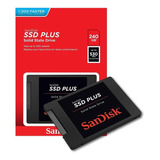 Ssd 240gb Sandisk Plus 2,5 Sata 3 Leitura 530mb/s Pc Note