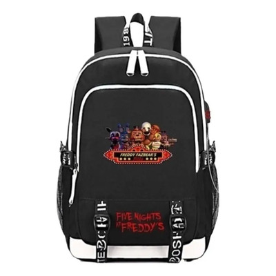Mochila Usb Five Nights At Freddy's Para Niños, Negra