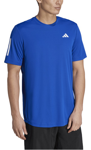 Remera adidas Tennis Club 3 Tiras Hombre Az Bl