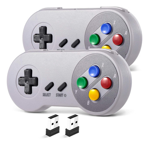 Controlador Inalámbrico Usb Snes De 2.4 Ghz Para Juegos Súpe