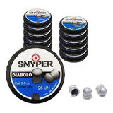 Chumbinho 5,5mm Snyper Diabolô Estojo 125 Un -kit 10 Estojos