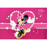 Fondo De Feliz Cumpleaños De Minnie Mouse Rosa Intenso Para 
