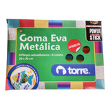 Carpeta Goma Eva Metálica Adhesiva 6 Colores 20x30cm Torre