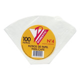 Filtros Papel Cafe N4 Pack X100 Cafetera Electrica Domestic