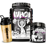 Kit Whey Protein Isolado 900g + Creatina  Shaker Atomic Labs