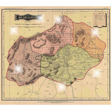 Lienzo Tela Canvas Mapa México Aguascalientes 1884 70x80