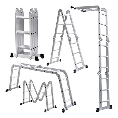 Escalera Aluminio Multiposiciones Adir 947 150kg 8 En 1 Color 52053 | Meses sin interés