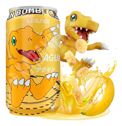 Refrigerante Digimon Agumon - Sabor Banana - Importado