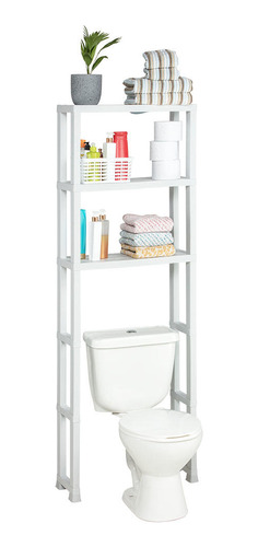 Estante Organizador De Baño 3n Blanco 61x25x171cms Rimax