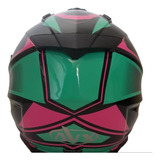 Casco Avx Fs-606 Doble Visor Ggw Glossy Fucsia T:s 55-56 -bm