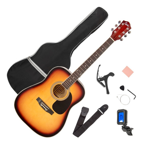 Guitarra Jumbo 41  Epic Sunburst + Accesorios 