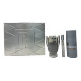 Paco Rabanne Invictus Set De 3 Pz Con Mini Y Deo Para Hombre